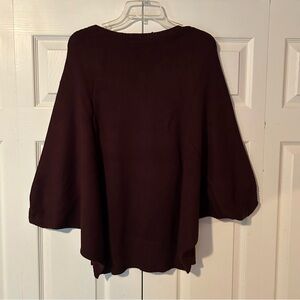 Ann Taylor Red Oversized Boxy Crew Neck Sweater